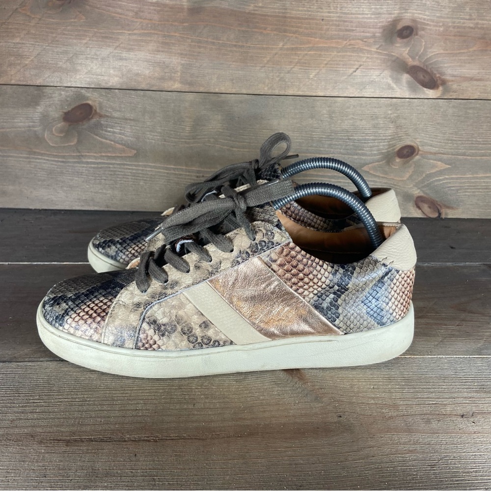 Frye and co hallie Womens size 9 shoes brown leather low top comfort sneakers